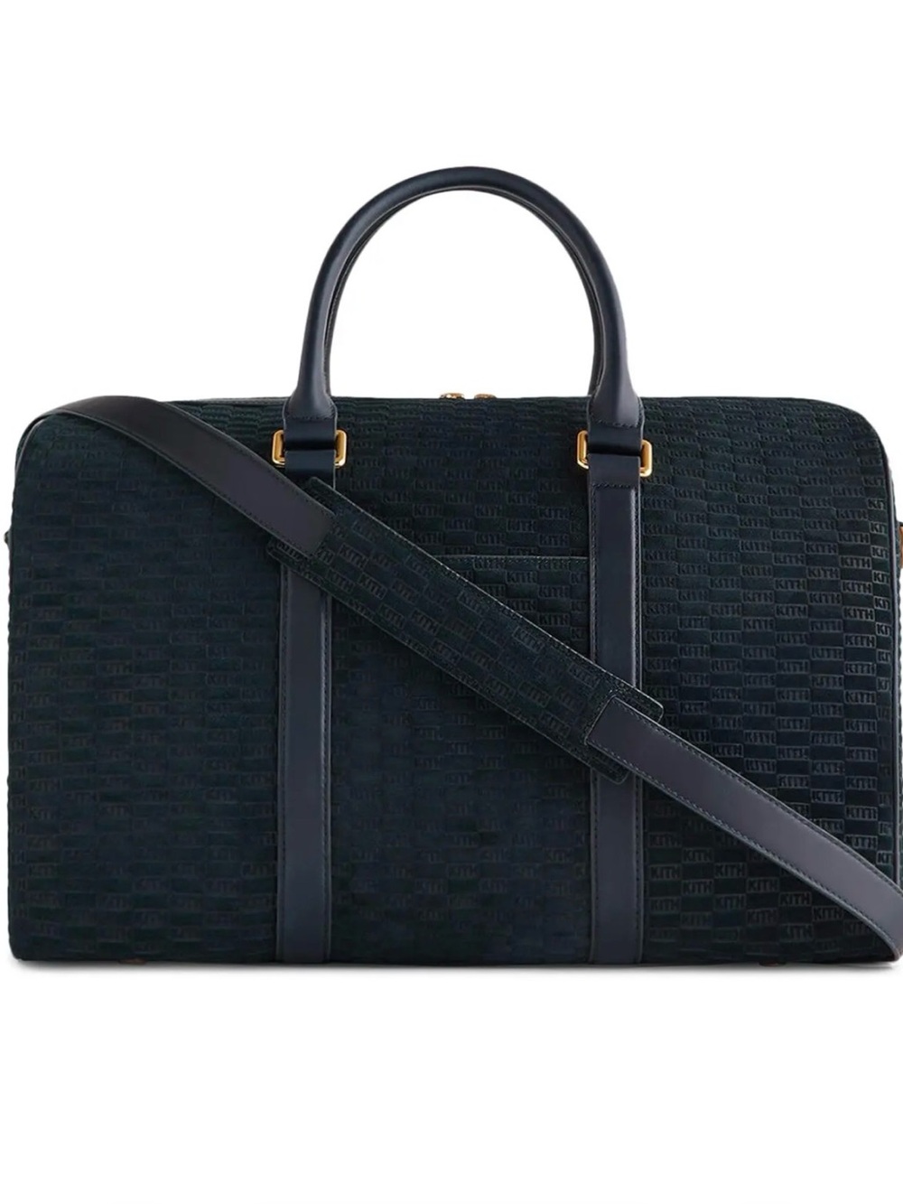 Kith Monogram Suede Traveler K40 Duffel in Black with Good Hardware 2025 model